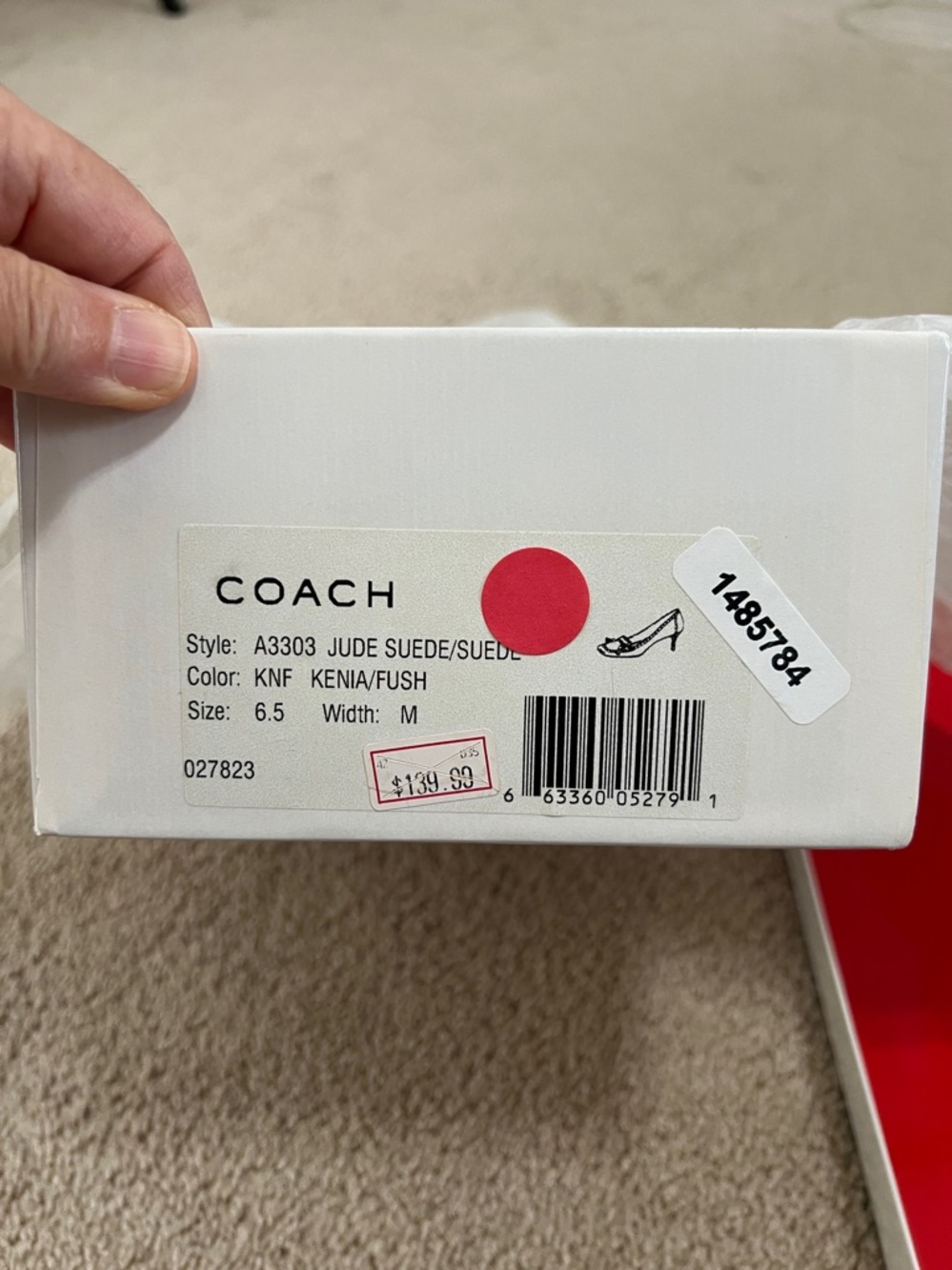 Coach Jude Kenia w Fushia Suede 6.5. Made in Italy - Picture 2 of 11